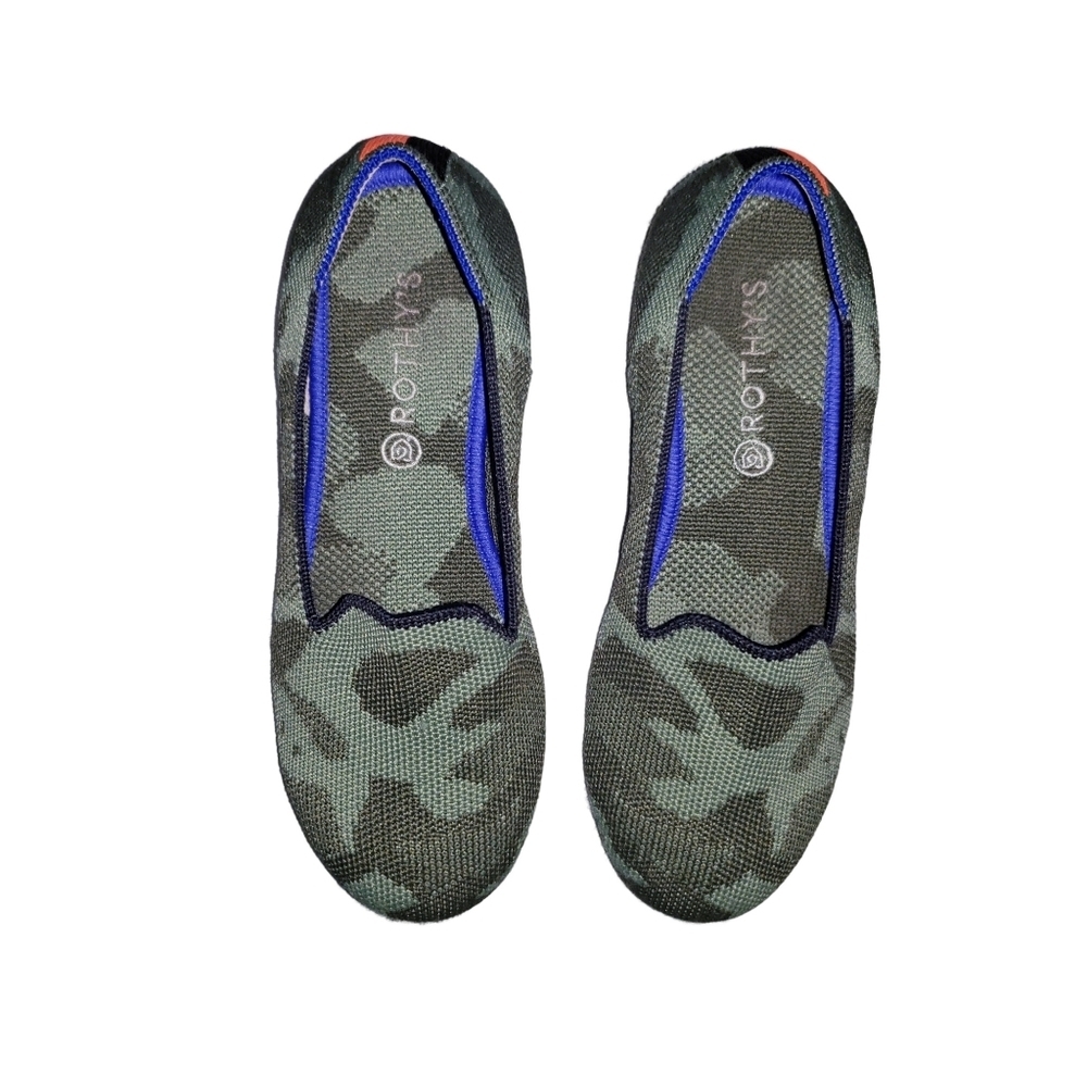 Rothy's Kids Shoes in Camouflage Green and Blue